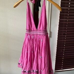 Love Shack Fancy String Halter Mini Dress. Size 0. Originally $445